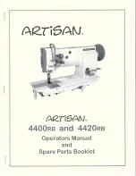 Preview for 1 page of artisan 4400RB Operators Manual And Spare Parts Booklet