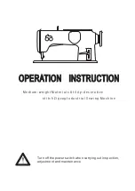 artisan WM217 Operation Instruction Manual preview