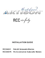 Preview for 1 page of Artison RCC640-PC Installation Manual