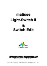 Artistic Licence matisse Light-Switch II User Manual предпросмотр