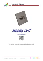 Artistic Licence moody cvi1 Quick Start Manual предпросмотр