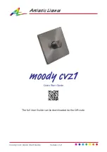 Предварительный просмотр 1 страницы Artistic Licence moody cvz1 Quick Start Manual