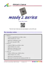 Предварительный просмотр 1 страницы Artistic Licence moody z Series Quick Start Manual