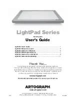 artograph LightPad Series User Manual предпросмотр