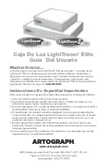 Предварительный просмотр 4 страницы artograph LightTracer Elite User Manual