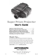 artograph Super Prism User Manual preview