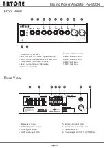 Preview for 4 page of Artone PA-500R User Manual