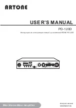 Preview for 1 page of Artone PD-120D User Manual