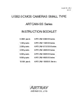 ARTRAY ARTCAM-036SS Series Instruction Booklet предпросмотр