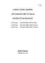 Preview for 1 page of ARTRAY ARTCAM-1000MI-BW-USB3-T2 Instruction Booklet