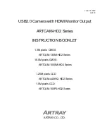 ARTRAY ARTCAM-1000MI-HD2 Series Instruction Booklet preview