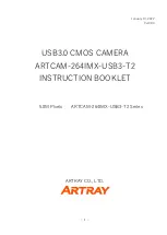 ARTRAY ARTCAM-264IMX-BW-USB3-T2 Instruction Booklet предпросмотр