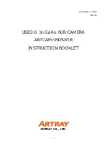 ARTRAY ARTCAM-990SWIR Instruction Booklet preview