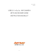 Предварительный просмотр 1 страницы ARTRAY ARTCAM-991SWIR-WOM Instruction Booklet