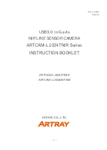 ARTRAY ARTCAM-L1024DBTNIR Instruction Booklet preview