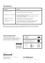 Предварительный просмотр 6 страницы Artsound ARTCORE Manual