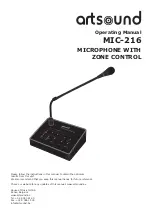 Предварительный просмотр 1 страницы Artsound MIC-216 Operating Manual