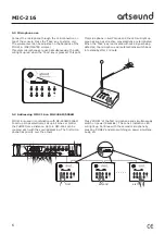 Preview for 6 page of Artsound MIC-216 Operating Manual