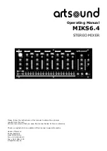 Предварительный просмотр 1 страницы Artsound MIKS6.4 Operating Manual