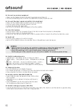 Preview for 7 page of Artsound MX-2406M Operating Manual