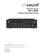 Artsound MX-240S Operating Manual preview