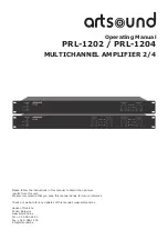 Preview for 1 page of Artsound PRL-1204 Operating Manual