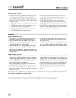 Preview for 3 page of Artsound SRC-2221 Operating Manual