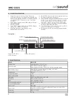 Предварительный просмотр 6 страницы Artsound SRC-2221 Operating Manual