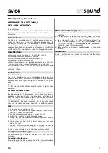 Preview for 3 page of Artsound SVC4 Operating Instructions