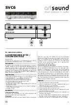 Предварительный просмотр 1 страницы Artsound SVC6 Manual