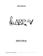 Preview for 1 page of Arturia ARP 2600V User Manual