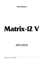 Arturia Matrix-12 V User Manual preview