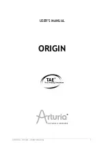 Arturia TAE ORIGIN User Manual preview