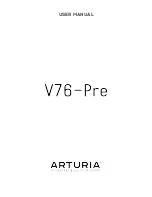 Preview for 1 page of Arturia V76-Pre User Manual