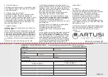 Preview for 15 page of Artusi ADW4500X Operation Manual