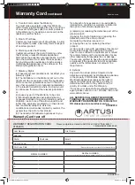 Preview for 18 page of Artusi AMC31X Owner'S Instruction Manual