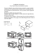 Предварительный просмотр 17 страницы Artusi AMO25TK/1 Owner'S Instruction Manual