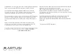 Preview for 2 page of Artusi ARET130W Operation Manual