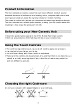 Preview for 3 page of Artusi ECT600C4 Usage And Care Manual