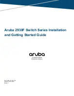 Предварительный просмотр 1 страницы Aruba 2930F 24G 4SFP Installation And Getting Started Manual