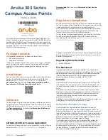 Aruba 303 Series Startup Manual preview