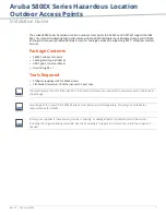 Preview for 1 page of Aruba 580EX Series Installation Manual