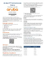 Aruba AP-277 Startup Manual preview