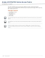 Preview for 1 page of Aruba AP-375ATEX Series Installation Manual