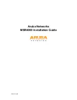 Aruba MSR4K43N0 Installation Manual предпросмотр