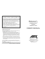 Предварительный просмотр 1 страницы ARX Afterburner II Owner'S Manual