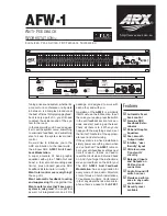 ARX AFW-1 Specifications предпросмотр