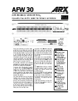 ARX AFW 30 Specifications preview