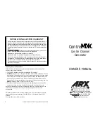 Preview for 1 page of ARX Centre MIXX Owner'S Manual