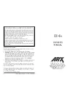 Предварительный просмотр 1 страницы ARX DI-6S Owner'S Manual